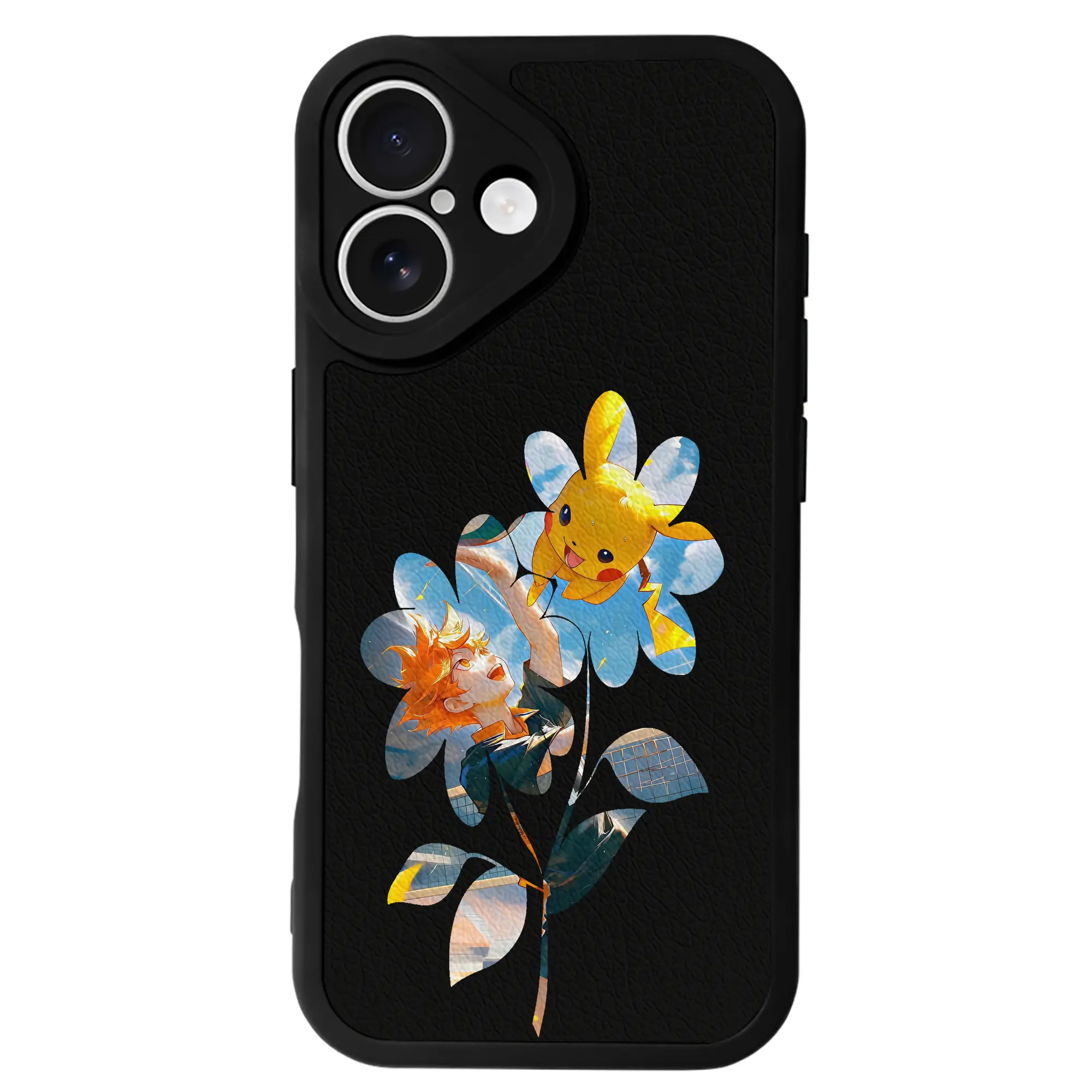 ハイキュー!! グッズ,日向翔陽 - IPhone 16シリーズ対応 ・ シリコンスマホケース ・ レザー調 ・ 高精度フィット ・ 耐衝撃 ・ ワイヤレス充電対応 ・ 精密カット